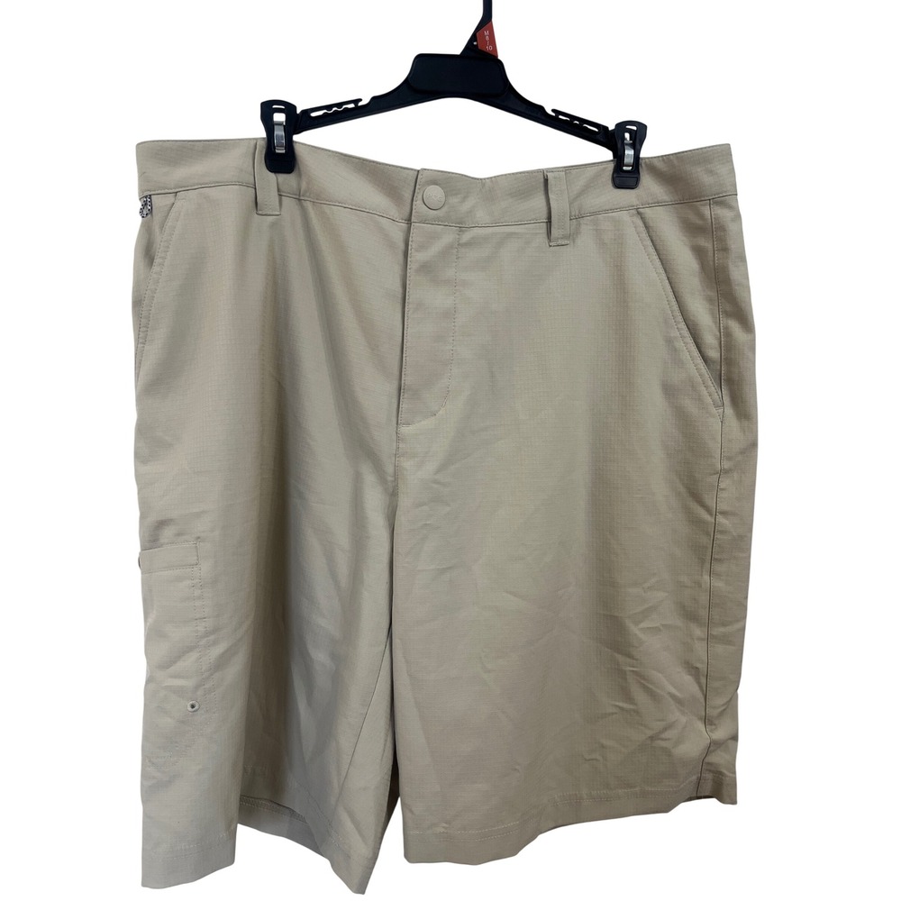 Columbia PFG Mens 38 Tan Performance Fishing Gear Ripstop Cargo Shorts Khaki 10L